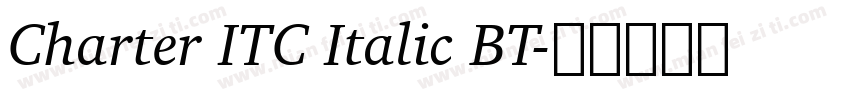 Charter ITC Italic BT字体转换